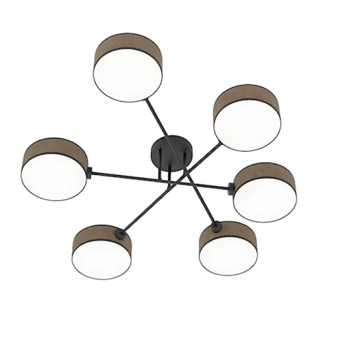 Lampa wisząca Maga x6 czarno-brązowa