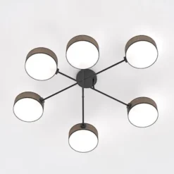 Lampa wisząca Maga x6 czarno-brązowa