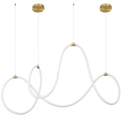 Lampa wisząca Mislumes LED złoto-biała