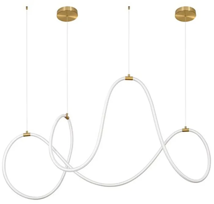 Lampa wisząca Mislumes LED złoto-biała