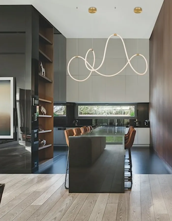 Lampa wisząca Mislumes LED złoto-biała