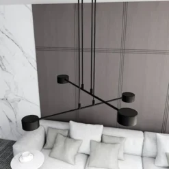 Lampa wisząca Moddus czarna x4