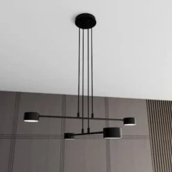 Lampa wisząca Moddus czarna x4