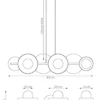 Lampa wisząca Model x6 ciepły szary