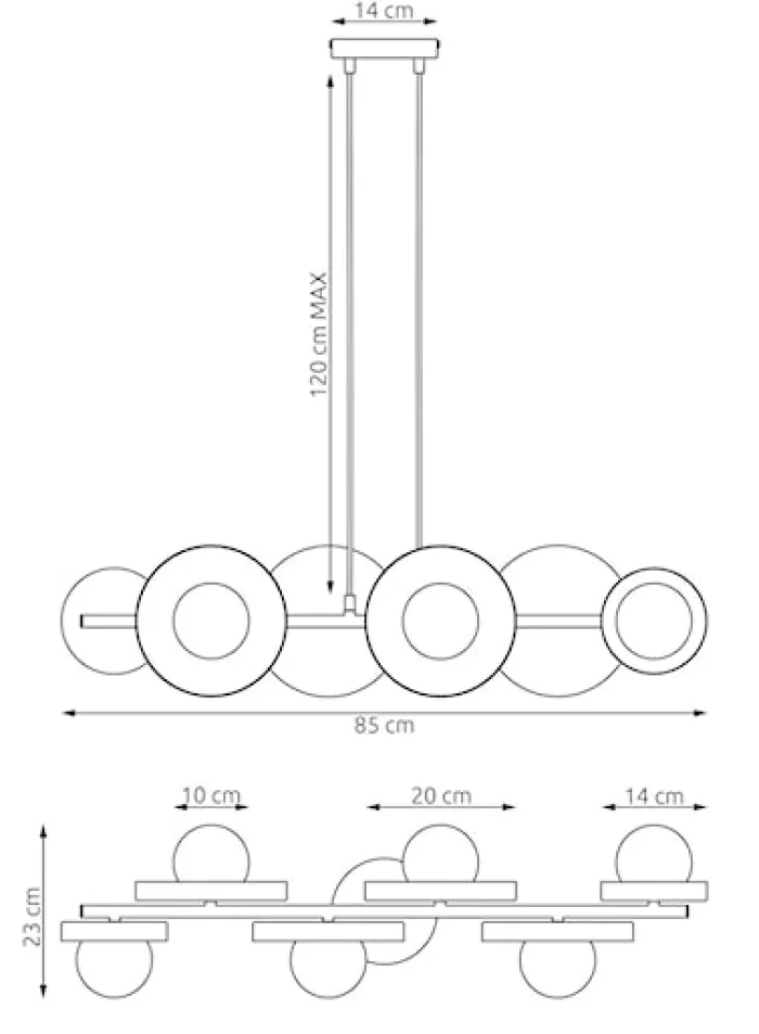 Lampa wisząca Model x6 mokka