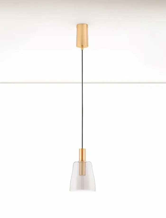Lampa wisząca Morifia II LED szaro-złota