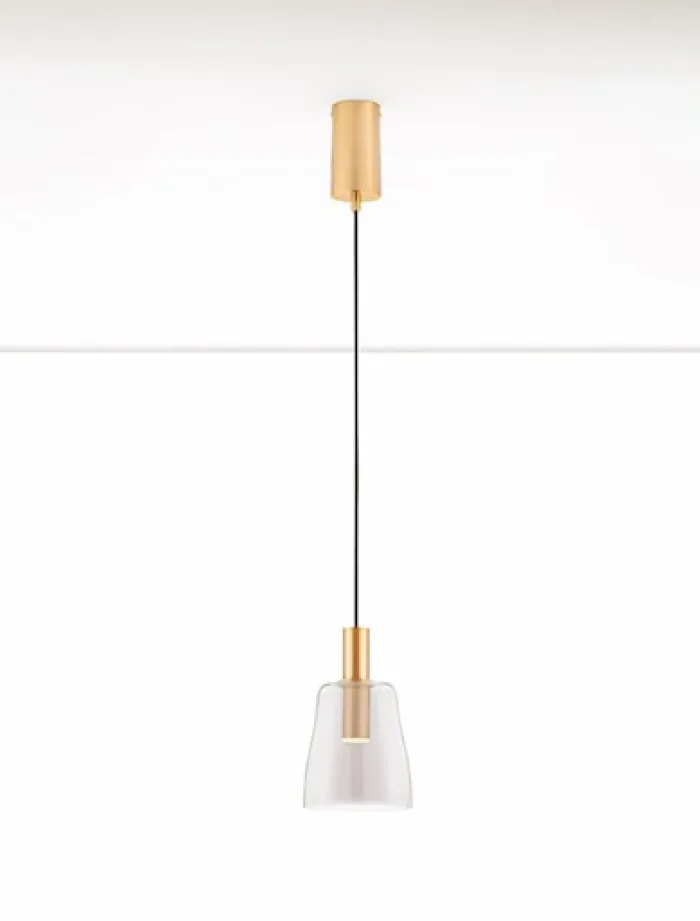 Lampa wisząca Morifia II LED szaro-złota