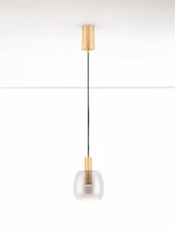 Lampa wisząca Morifia I LED szaro-złota