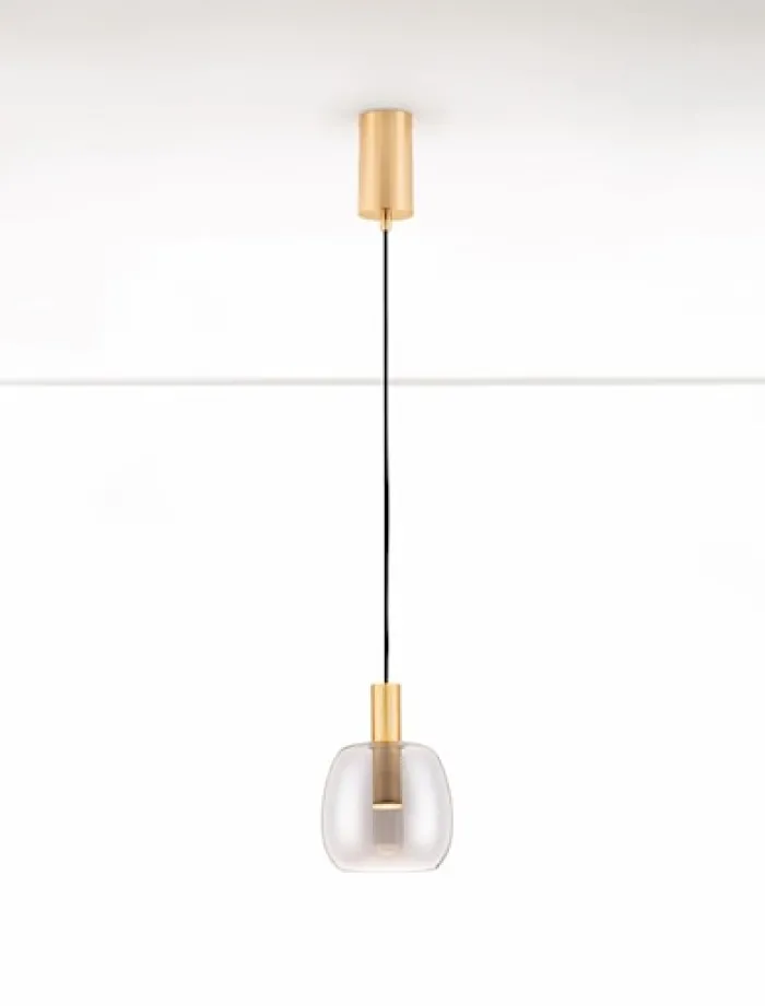 Lampa wisząca Morifia I LED szaro-złota