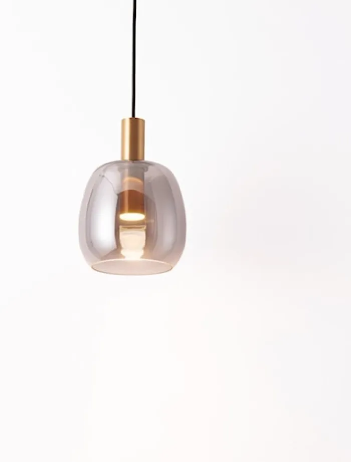 Lampa wisząca Morifia I LED szaro-złota