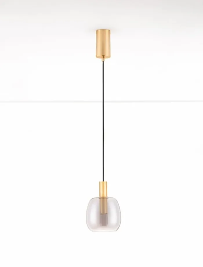 Lampa wisząca Morifia I LED szaro-złota