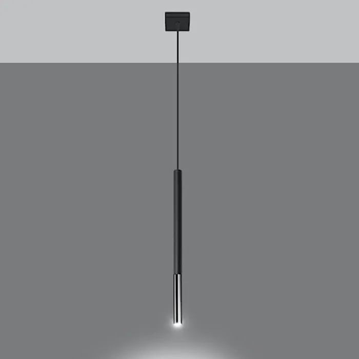 Lampa wisząca Mozaica 1 czarny/chrom