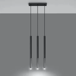Lampa wisząca Mozaica 3L czarny/chrom