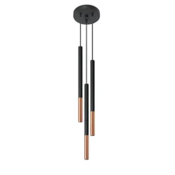 Lampa wisząca Mozaica 3P czarny/miedź