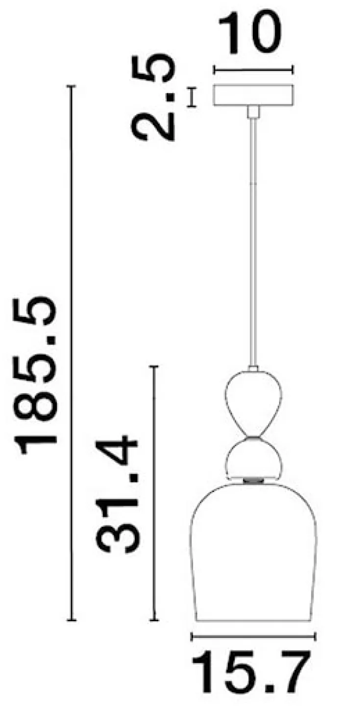 Lampa wisząca Nouvede 16 cm wielokolorowa