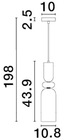 Lampa wisząca Nouvede 11 cm wielokolorowa