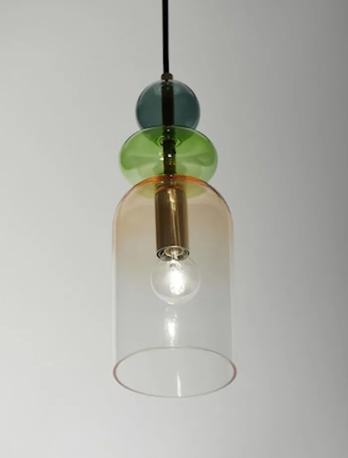 Lampa wisząca Nouvede 11 cm zielono-złota