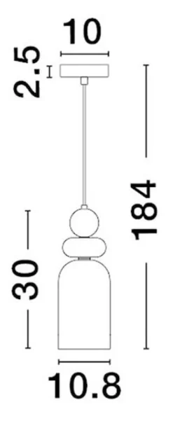Lampa wisząca Nouvede 11 cm zielono-złota