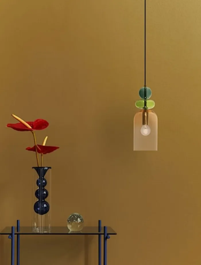 Lampa wisząca Nouvede 11 cm zielono-złota