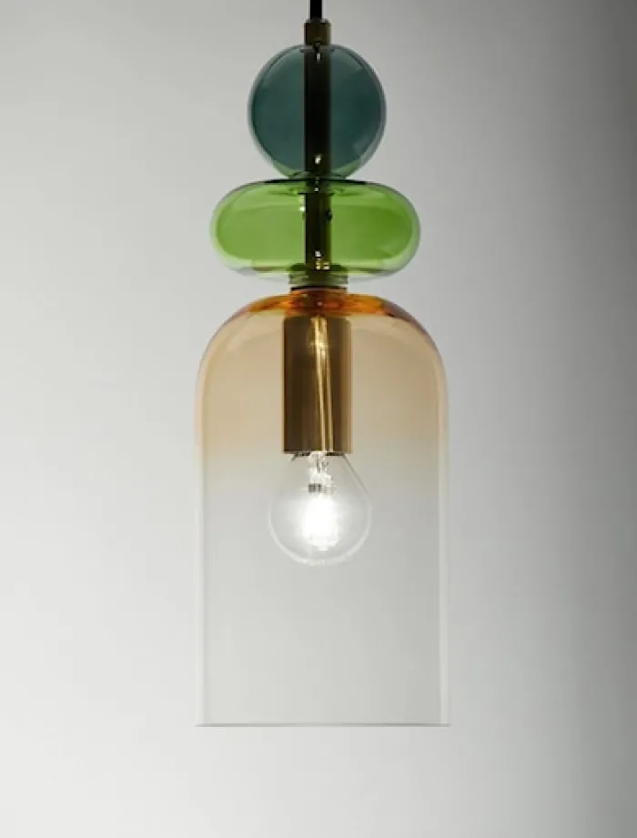 Lampa wisząca Nouvede 11 cm zielono-złota