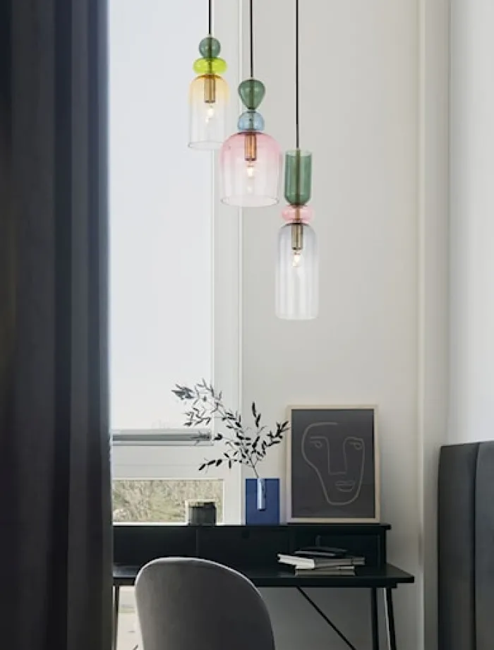 Lampa wisząca Nouvede x3 wielokolorowa