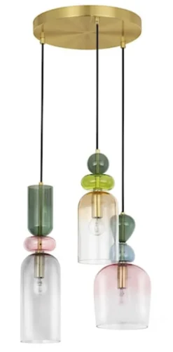 Lampa wisząca Nouvede x3 wielokolorowa
