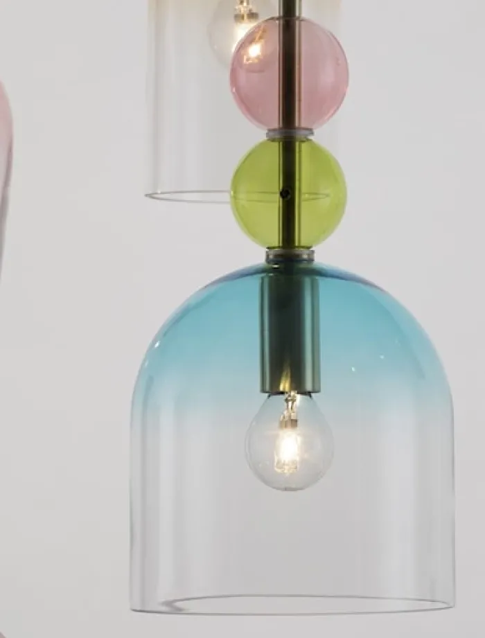 Lampa wisząca Nouvede x5 wielokolorowa
