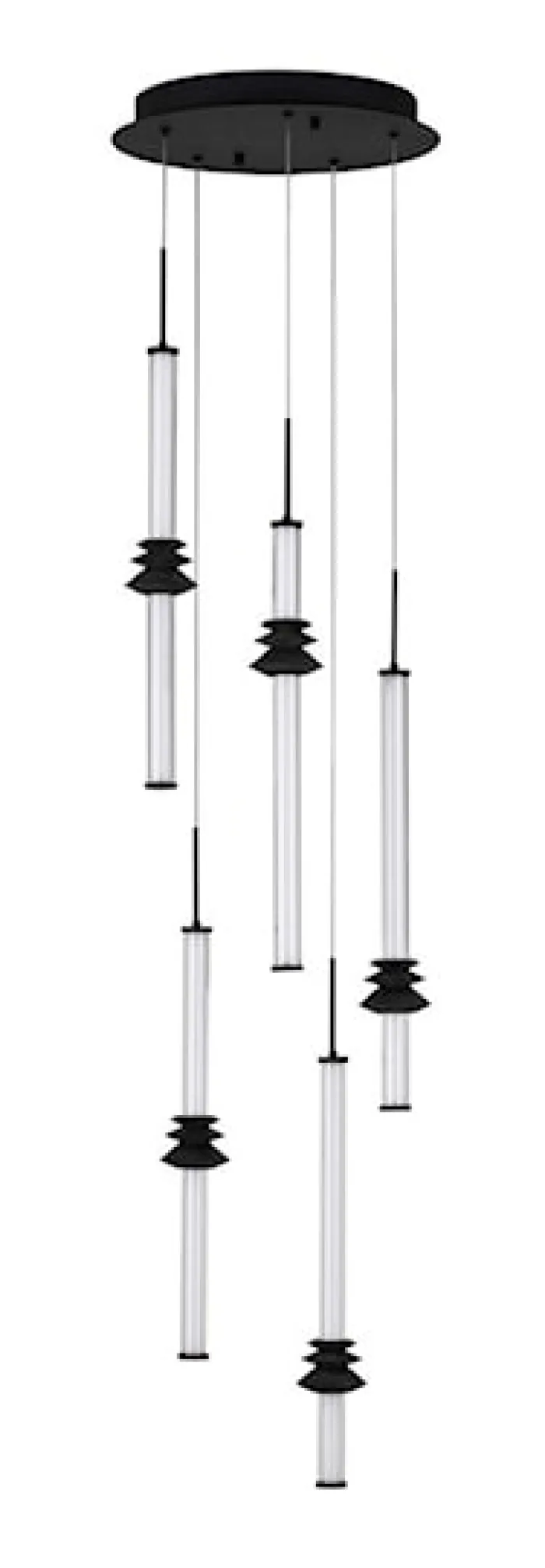 Lampa wisząca Opperno LED x5 czarna