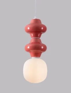 Lampa wisząca Parive II czerwono-biała