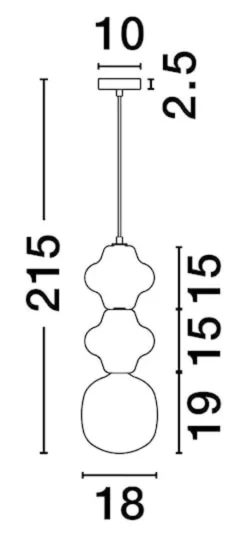 Lampa wisząca Parive II wielokolorowa