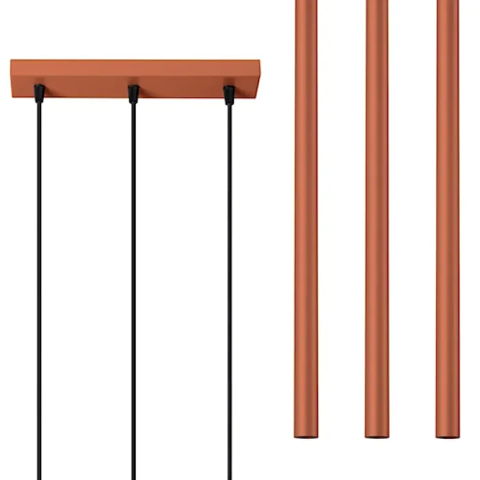 Lampa wisząca Pastelo 3 ochra czerwona