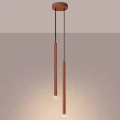 Lampa wisząca Pastelo 2 ochra czerwona