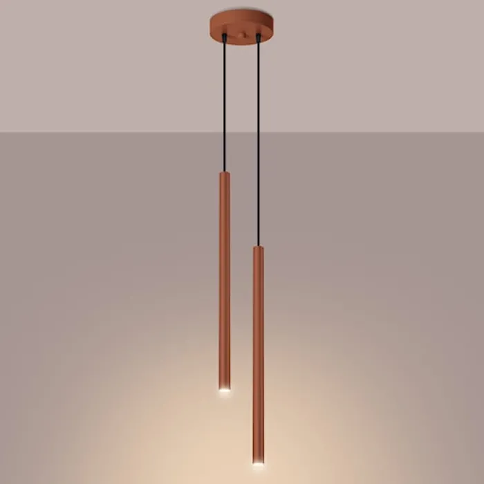 Lampa wisząca Pastelo 2 ochra czerwona