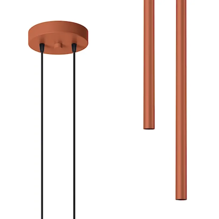 Lampa wisząca Pastelo 2 ochra czerwona