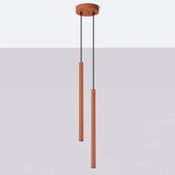 Lampa wisząca Pastelo 2 ochra czerwona