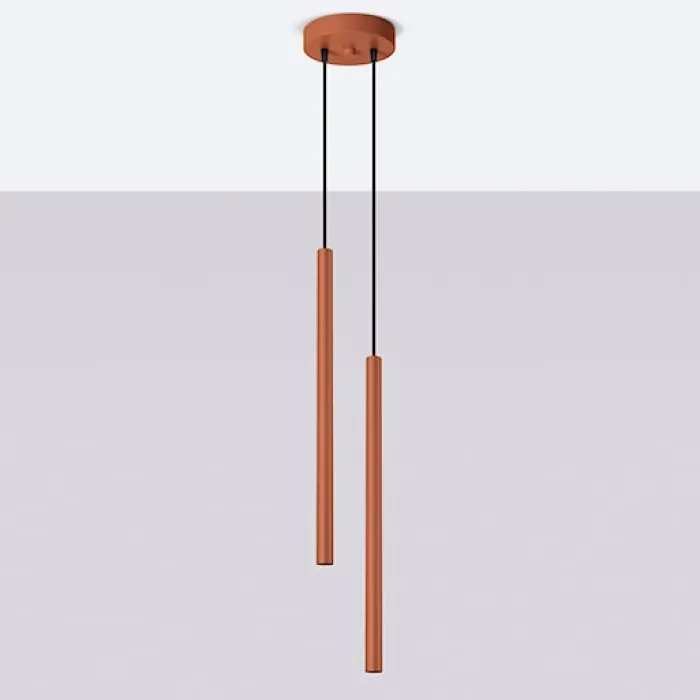 Lampa wisząca Pastelo 2 ochra czerwona