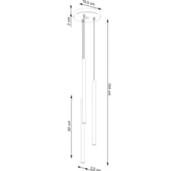 Lampa wisząca Pastelo 3P beżowa