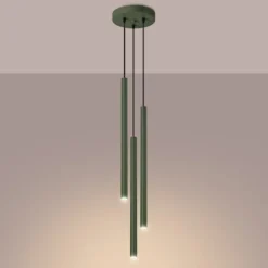 Lampa wisząca Pastelo 3P zielona oliwka