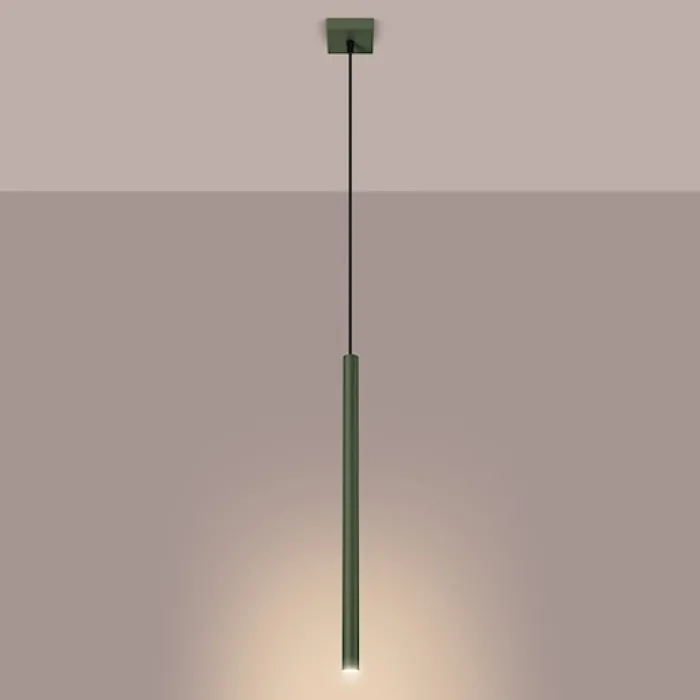 Lampa wisząca Pastelo 1 zielona oliwka