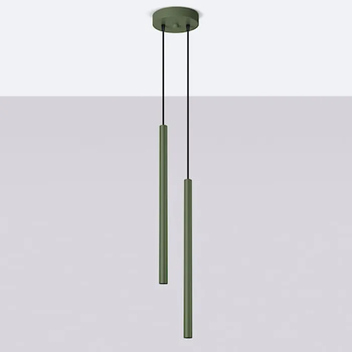 Lampa wisząca Pastelo 2 zielona oliwka