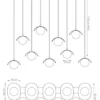 Lampa wisząca Ritual x9 biała