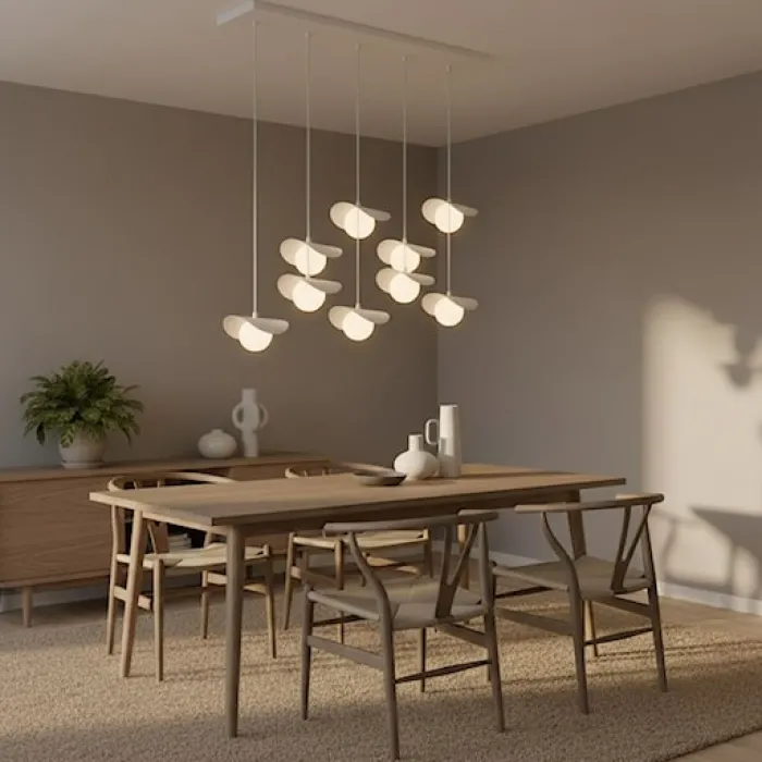 Lampa wisząca Ritual x9 biała