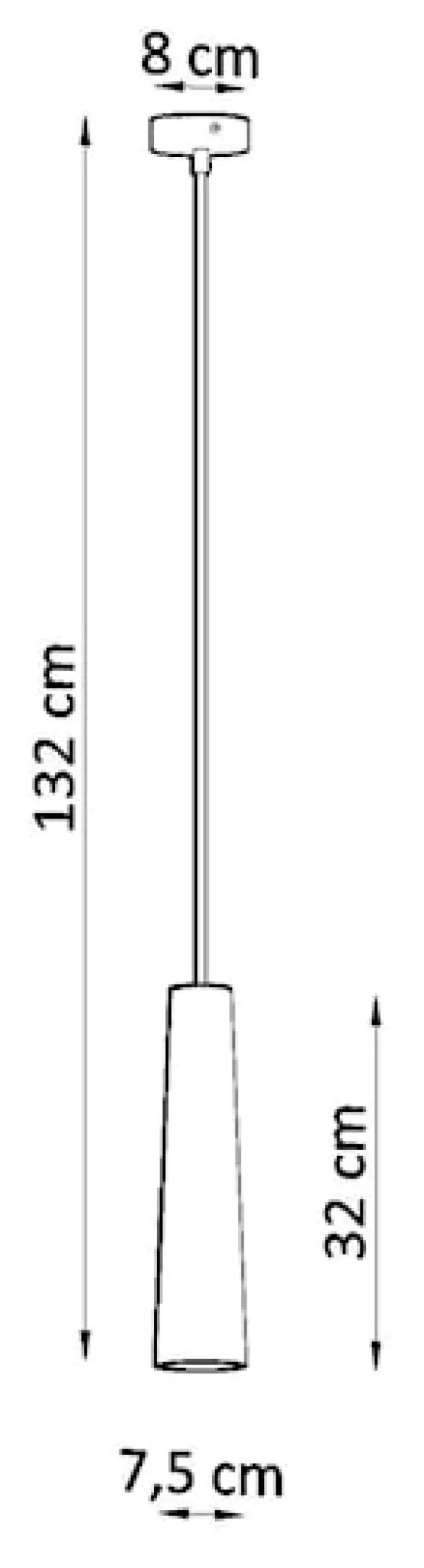 Lampa wisząca Siegg z ceramiki stożkowa średnica 7,5 cm biała