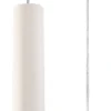 Lampa wisząca Siegg z ceramiki cylindryczna średnica 7,5 cm biała