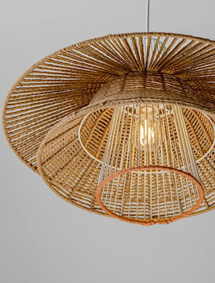 Lampa wisząca Silley brązowo-biała