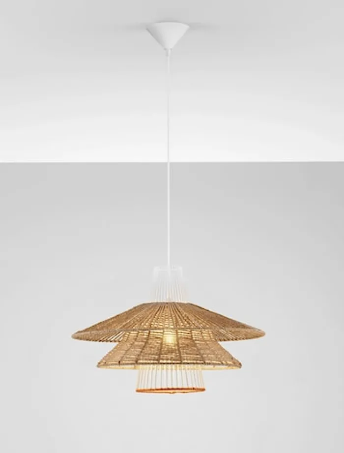 Lampa wisząca Silley brązowo-biała