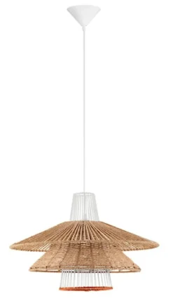 Lampa wisząca Silley brązowo-biała