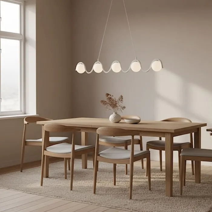Lampa wisząca Sinus x5 biała
