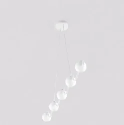 Lampa wisząca Sinus x5 biała
