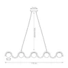 Lampa wisząca Sinus x5 biało-czarna